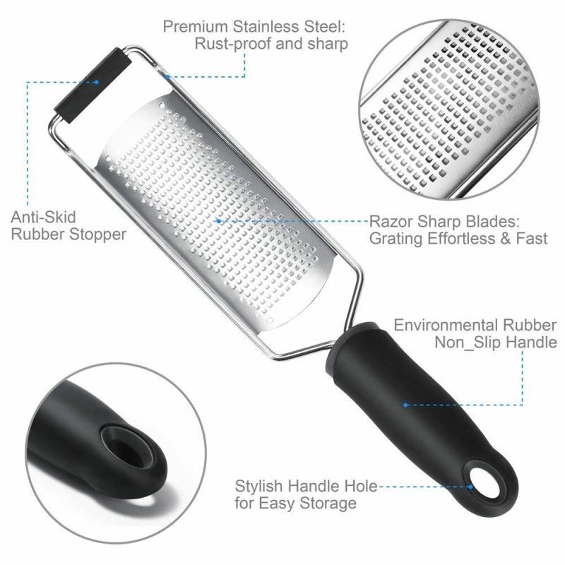 Stainless Steel Cheese Grater for Chocolate, Coconut, Citrus, Potato, Ginger and Fine Grate Spices