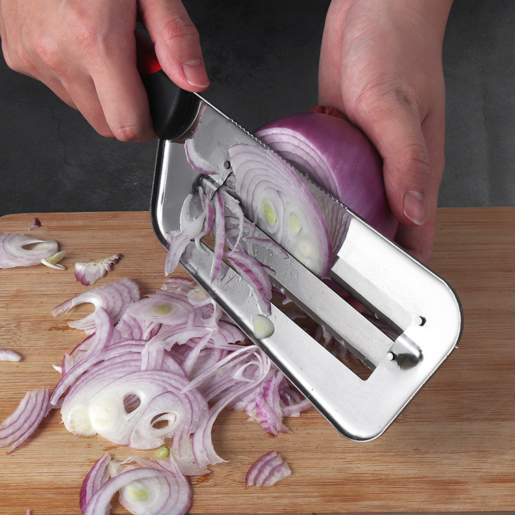 Double 2 Slice Blade Vegetable Cutter Cabbage Shredder Knife Cabbage Durable Slicer Cutter