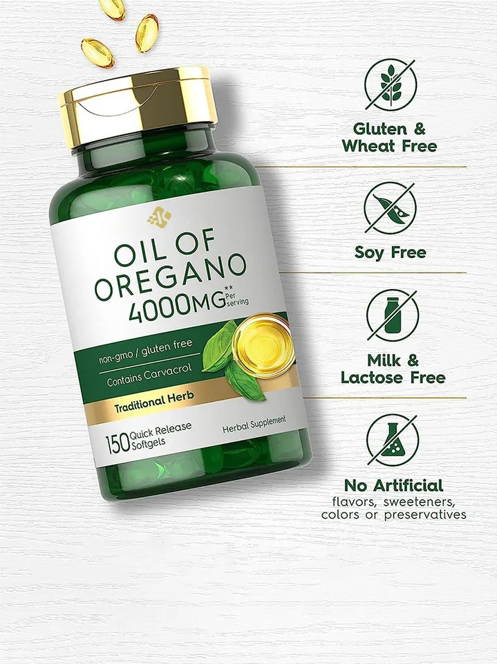 OEM/ODM/ Private Label Vegetarian All Natural Organic Oregano Oil Capsules Gluten-free Oregano Oil softgel capsules