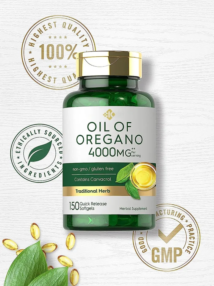 OEM/ODM/ Private Label Vegetarian All Natural Organic Oregano Oil Capsules Gluten-free Oregano Oil softgel capsules