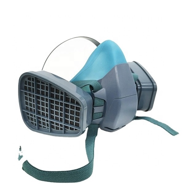 half face chemical protective gas mask  silicone chemical respirator for spray painting