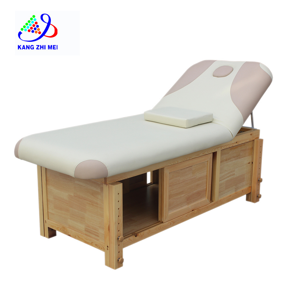 Edition Wood Frame Massage Table With Adjustable High Thermal Jade Massage Bed