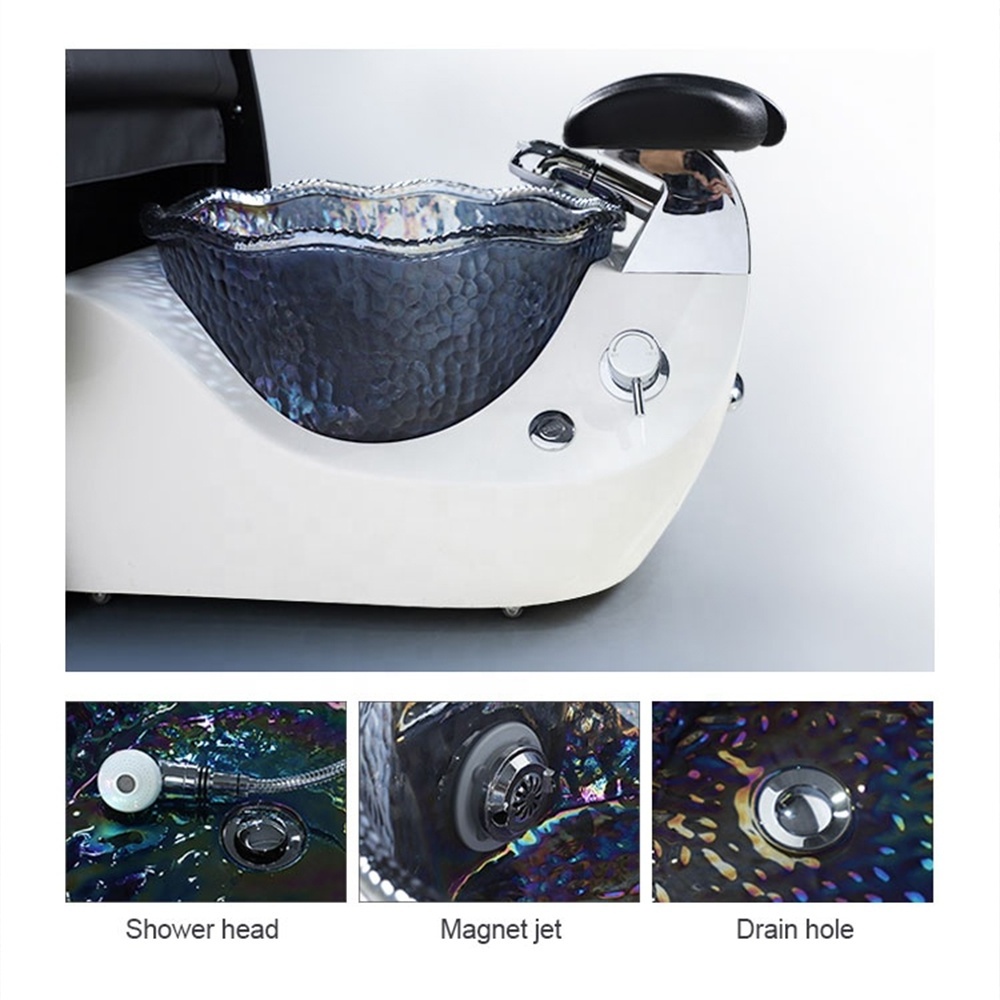 Modern Luxury Beauty Nail Salon Electric Pipeless Whirlpool Foot Spa Full Body European Touch Massage Manicure Pedicure Chair