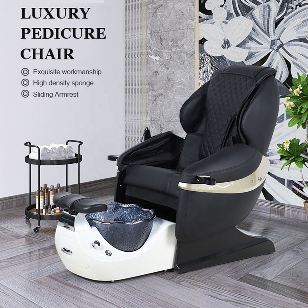 Modern Luxury Beauty Nail Salon Electric Pipeless Whirlpool Foot Spa Full Body European Touch Massage Manicure Pedicure Chair