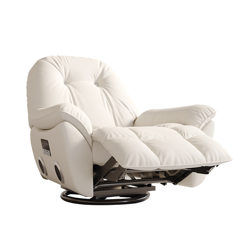 Factory Direct hot sell leather powered Hot massage electric recliner with USB charger 360 degree swivel chair wholesale price