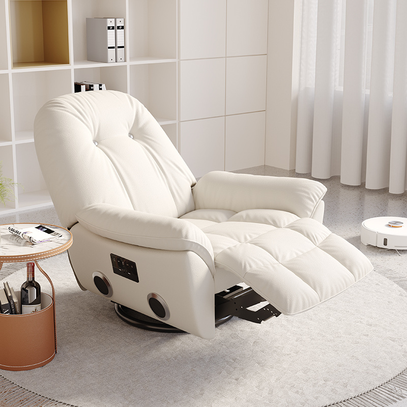 Factory Direct hot sell leather powered Hot massage electric recliner with USB charger 360 degree swivel chair wholesale price