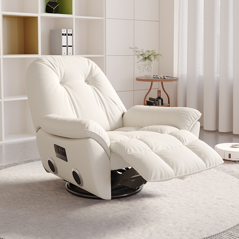 Factory Direct hot sell leather powered Hot massage electric recliner with USB charger 360 degree swivel chair wholesale price