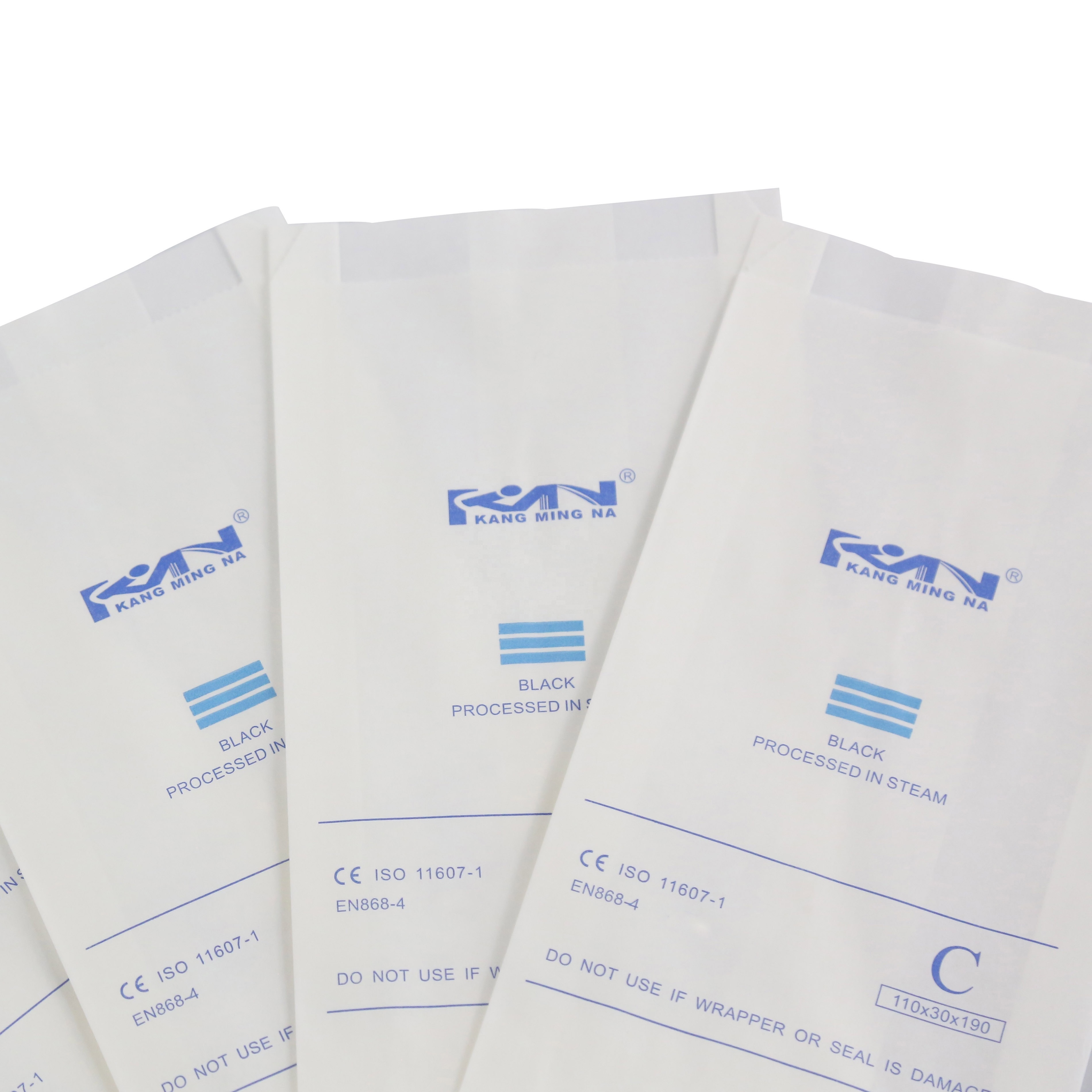 High temperature sterilization 70gsm gusseted paper pouch bag hospital packaging