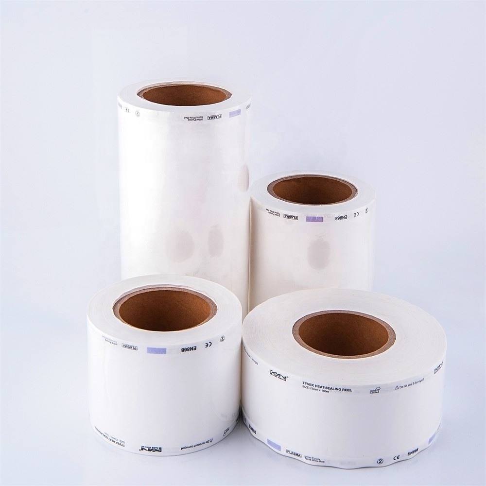 Tyvek Paper Packaging Sterilization Pouch Roll Heat Sealing Tyvek Sterilization Pouch Roll For Medical