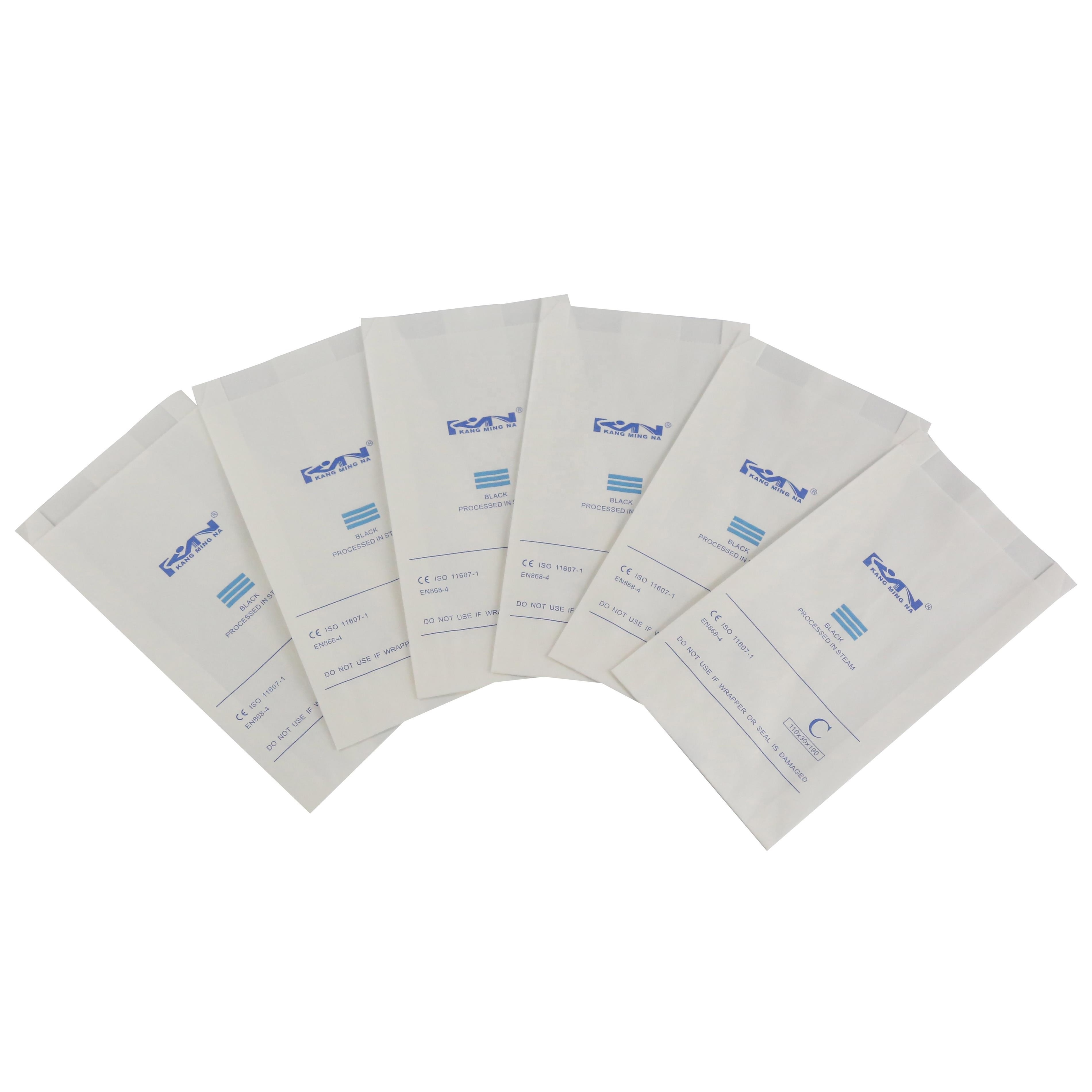 High temperature sterilization 70gsm gusseted paper pouch bag hospital packaging