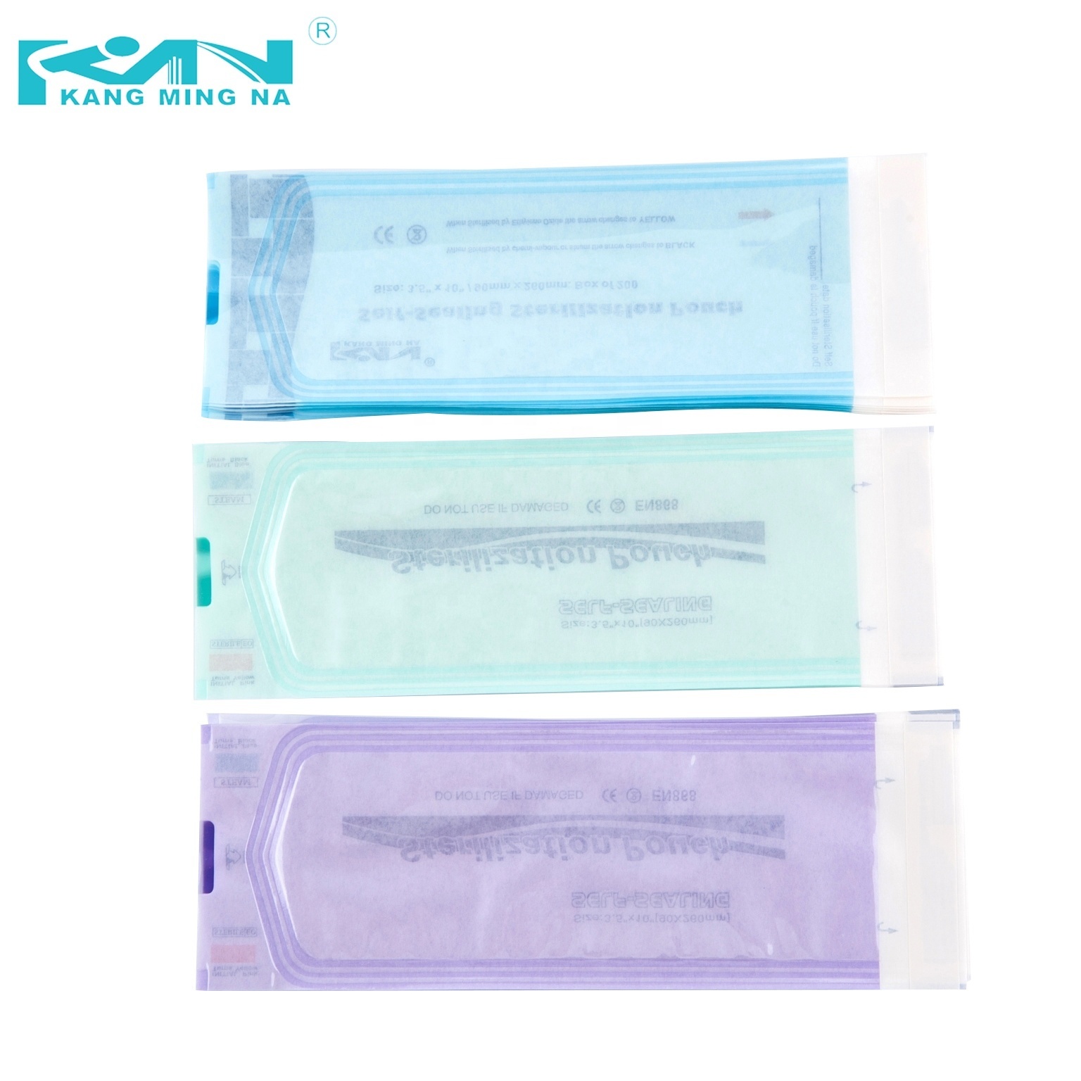 Waterproof hospital sterilization packing self sealing pouches medical autoclave package