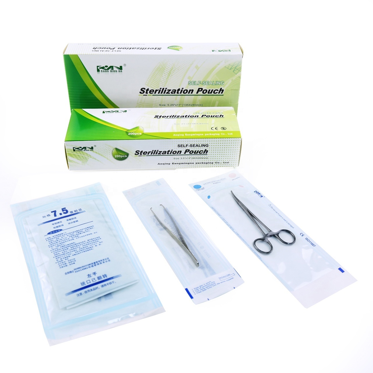 Medical Consumables disposable self seal sterilization pouch for dental packing