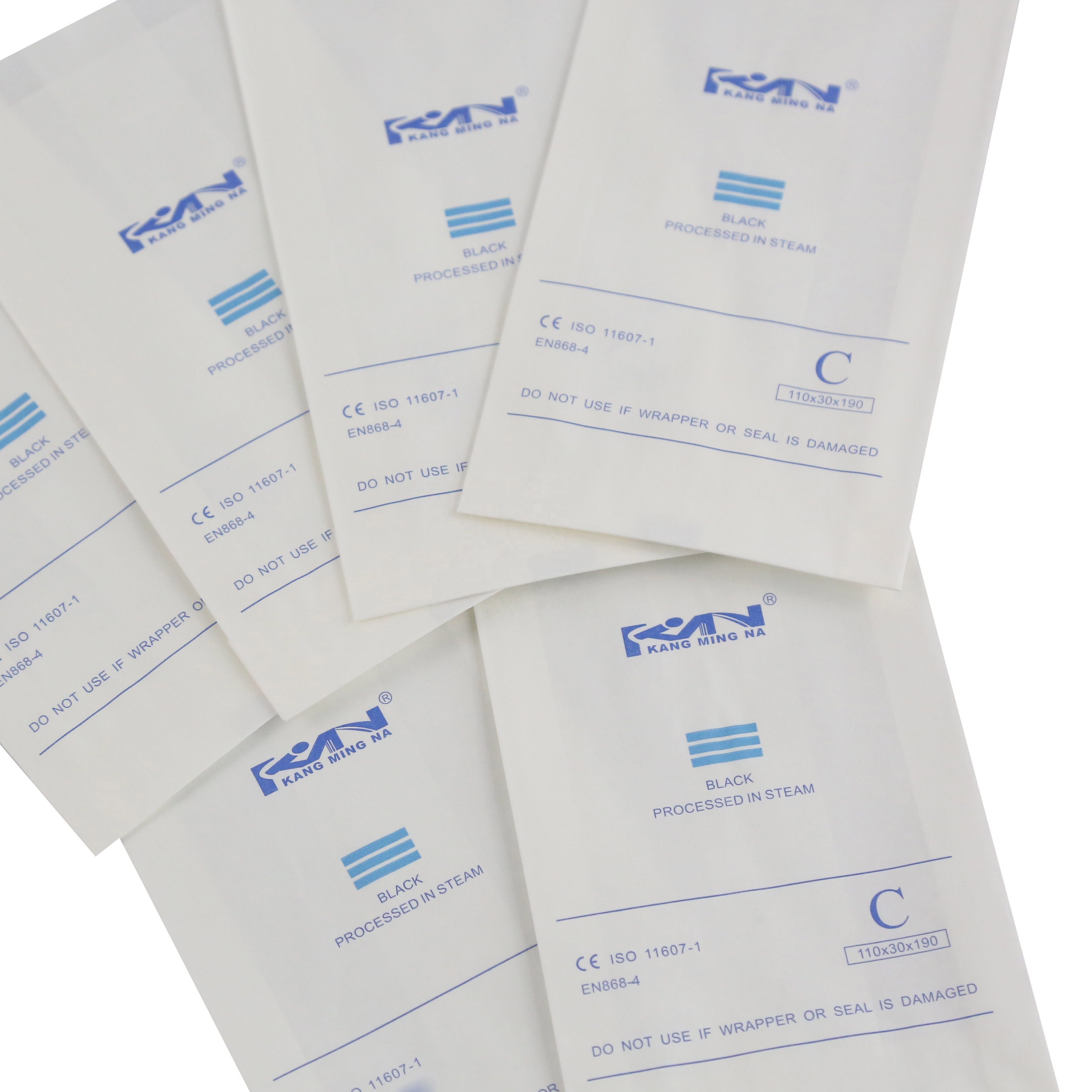 High temperature sterilization 70gsm gusseted paper pouch bag hospital packaging