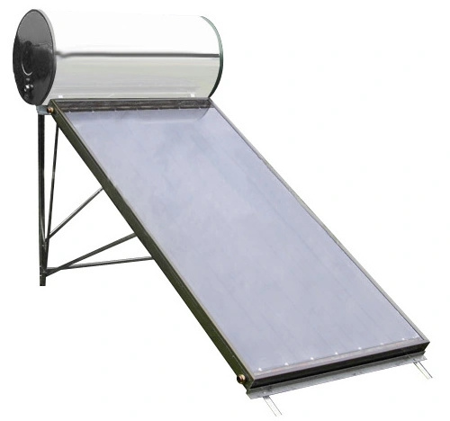 Integrated pressurized flat plate panel solar water heaters for home shower use with parts