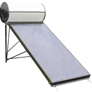 Integrated pressurized flat plate panel solar water heaters for home shower use with parts