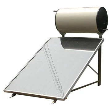 Integrated pressurized flat plate panel solar water heaters for home shower use with parts