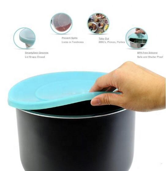 6QT 8QT Silicone Pot Cover Pressure Cooker Sealing Lid Food Fresh Cover For Kitchen Outdoor Camping