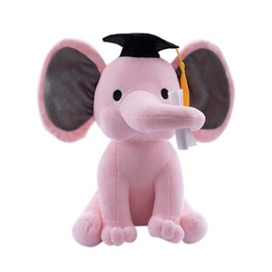 Cute Doctor Elephant Plush Doll Stuffed Graduation Baby Elephant