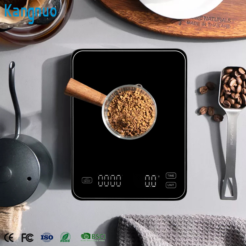 Custom Logo Small Digital Kitchen Scale High Precision Green Lcd 3kg/0.1g Smart Coffee Scale For Drip Coffee With Timer