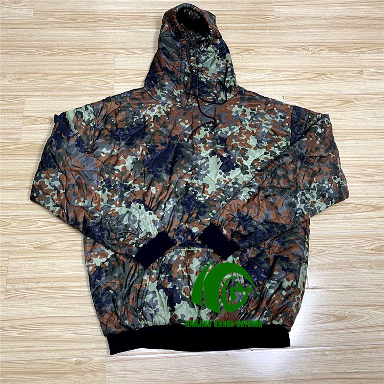 KANGO Camouflage Factory Made Water-resistant Woobie Hoodie with Zipper Warm Jacket