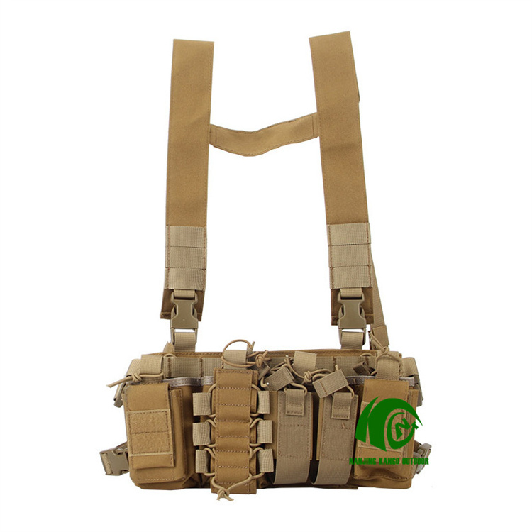 Kango Tactical Universal Chest Rig Bag Molle Radio Chest Rig Running Chest Rig Camouflage Pouch