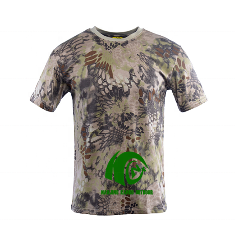 KANGO Factory Manufacturer men's t-shirts 100% Cotton wholesale camo t shirts high quality camo men's t-shirt