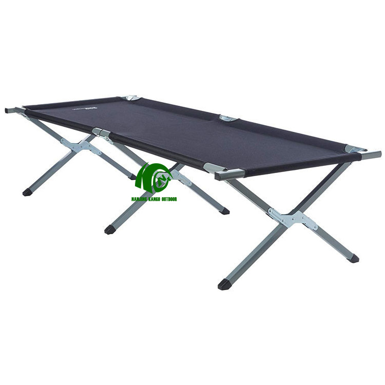 Kango Outdoor Aluminum Portable Adjustable bed Single Folding Camping Cot Bed With Magazine Bag