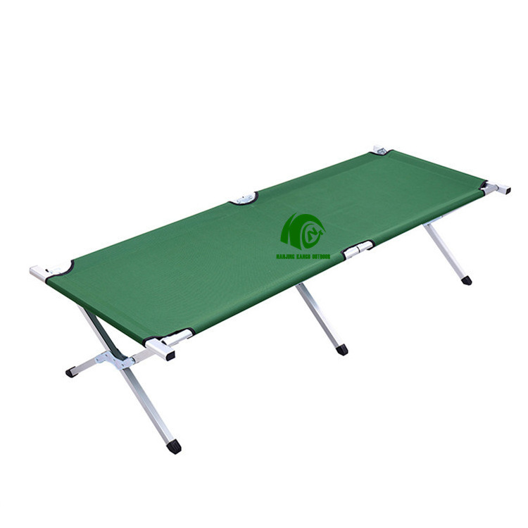 Kango OEM Ultralight Iron Frame Polyester Oxford Folding Cot Outdoor Sleeping Bed Camping Cot