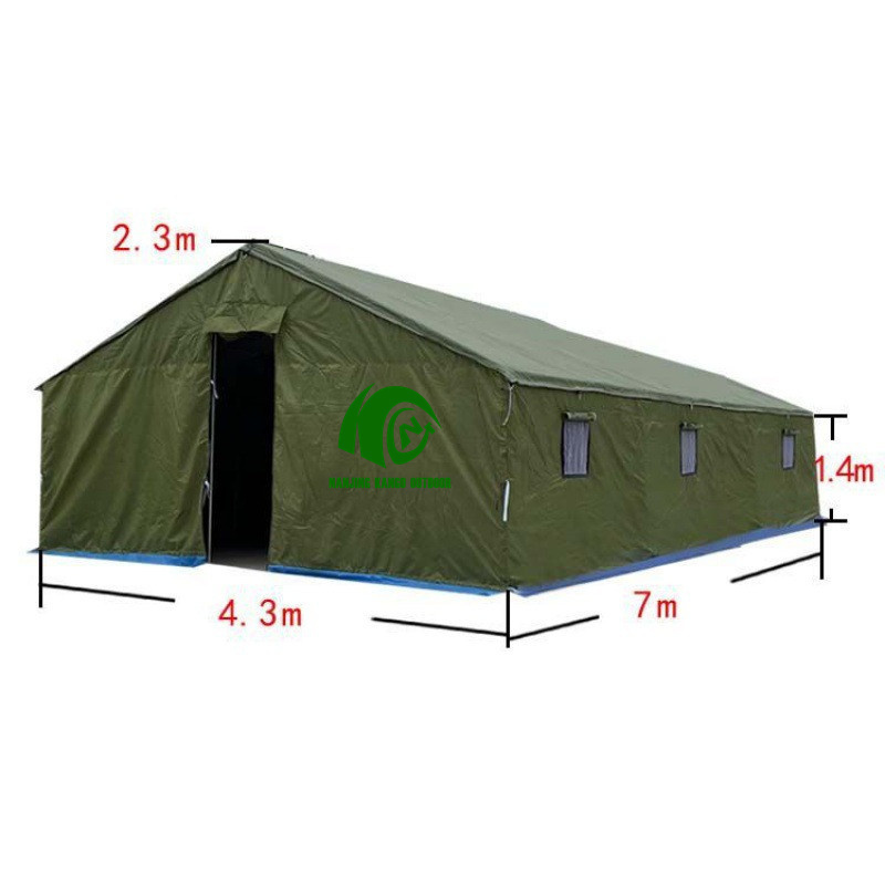 Kango Custom Outdoor Olive Green Camping Inflatable Waterproof Canvas Emergency Shelter Heavy Duty Rescue Disaster Relief Tent