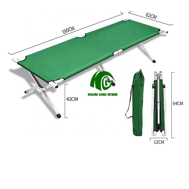 KANGO Factory make outdoor camping sleeping bed high quality single folding bed waterproof tactical folding bed