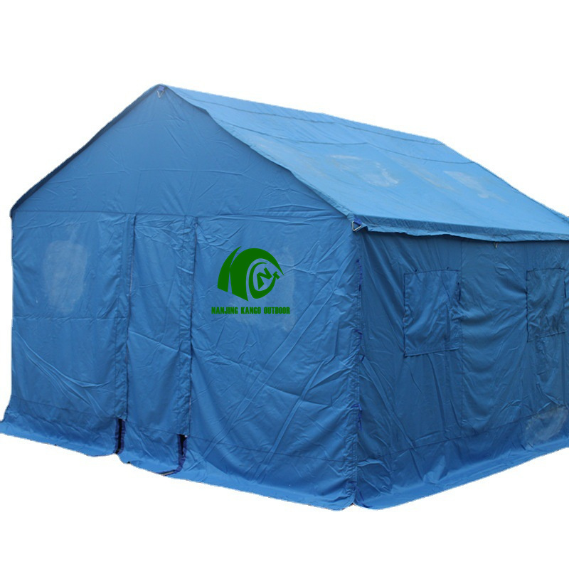 Kango Custom Outdoor Olive Green Camping Inflatable Waterproof Canvas Emergency Shelter Heavy Duty Rescue Disaster Relief Tent