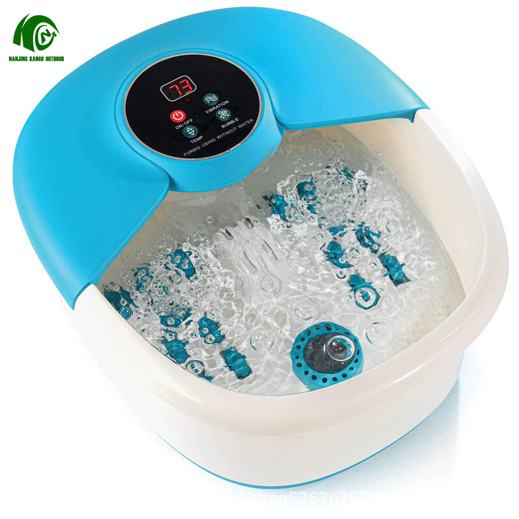 Kango Factory Provide Service Fast Heating Foot Massage Bubble with Pumice Stone 16 Massage Rollers