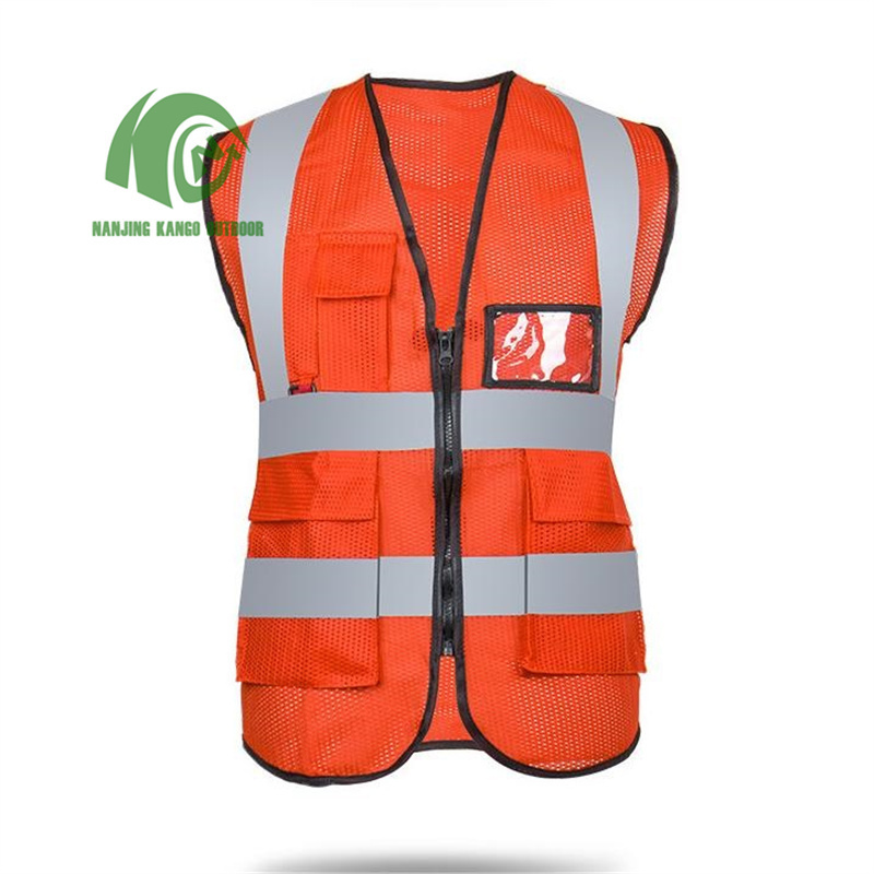 Kango reflective vest hi vis vest safety vests with pockets