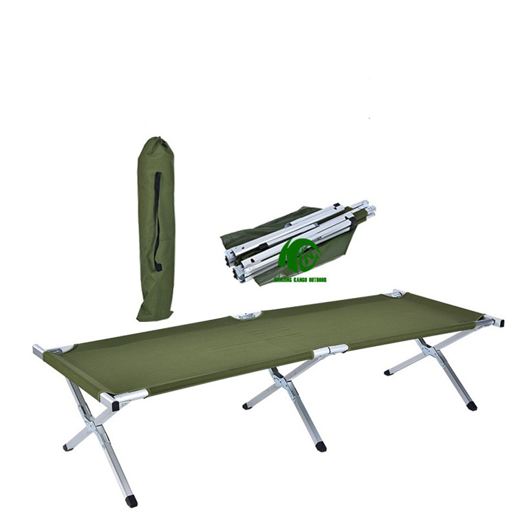 Kango Camp Bed High Quality Air Bed 600D Oxford Folding Lightweight Camping Bed Cheap Price Good Quality Light Aluminum Fabric