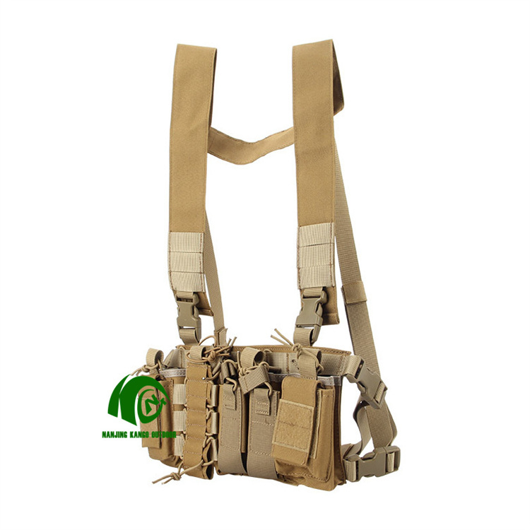 Kango Camouflage Quick Release Tactical Vest Adjust Chest Tools Rig Bag Tactical Chest Rig