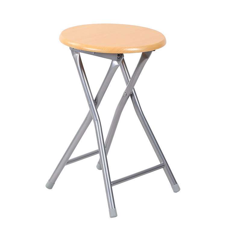 MDF Seat with Metal Tube Folding Stool for Indoor and Outdoor