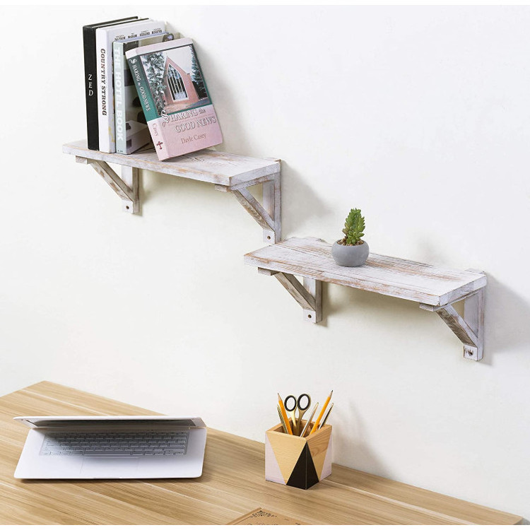 Factory Wholesale Custom Simple Hangable Floating Wall Mounted Shelf Unit For Study Bedroom