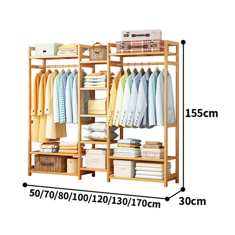 Large Capacity Storage Bamboo Coat Hanger Rack For Manufacturer Hot Sale Coat Rack