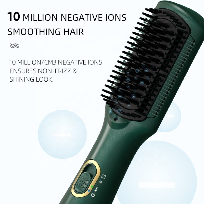 KangRoad Negative ions Hair Dryer Brush Comb One Step Temperature Adjust BLDC Hot Air Blower Brush