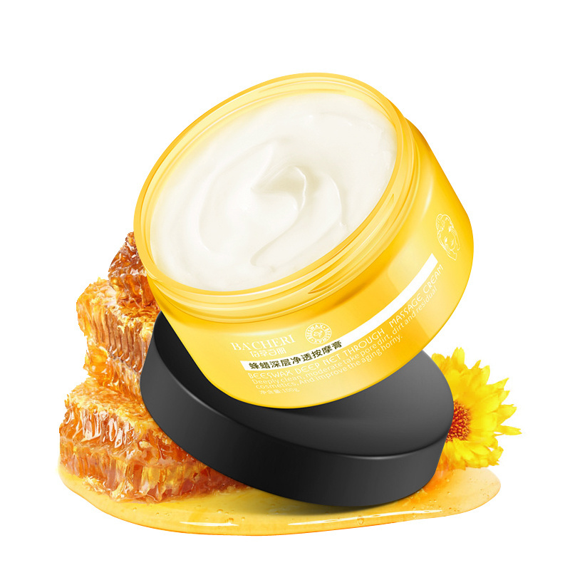 Private Label Best Bright Face Moisturizing Dead Skin Removal Deep Care Natural Cleansing Honey Massage Facial Cream