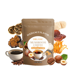 private logo Organic Ground Coffee  Antioxidant Rich Hazelnut Mushroom Coffee