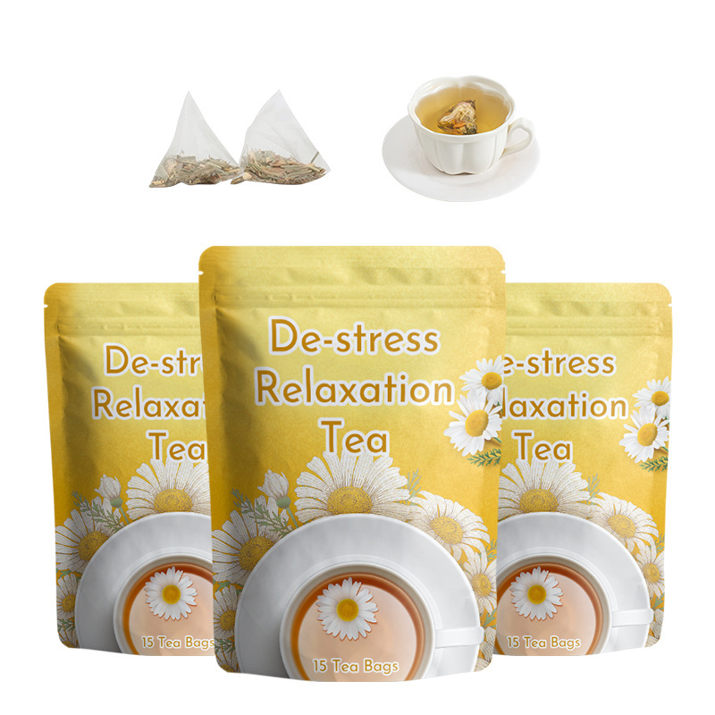 Private label OME relax tea Caffeine-free Herbal Relaxed mind sleep Tea Stress Relief sleep chamomile tea