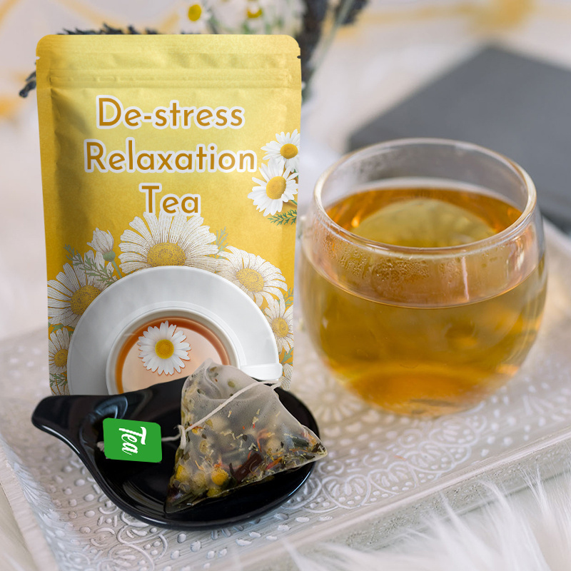 Private label OME relax tea Caffeine-free Herbal Relaxed mind sleep Tea Stress Relief sleep chamomile tea