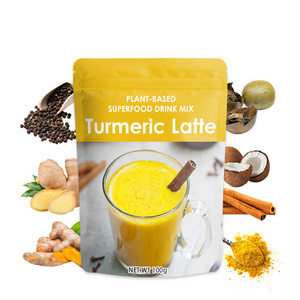 OEM Private Label  instant coffee  flavor organic turmeric ginger tea powder turmeric latte