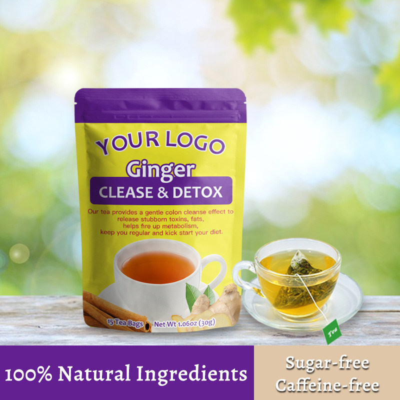 natural detox Tea Based on Ginger Root, Pineapple, Flaxseed & Cinnamon organic tea slim detox tea