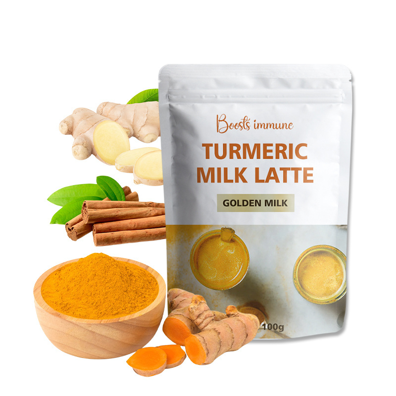 Private label Health supplement milk turmeric powder blend latte Smoothie Cooking ginger powder food spices