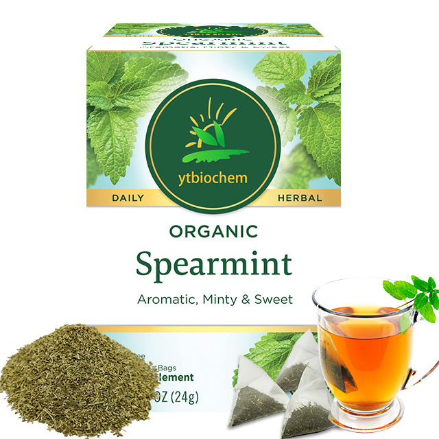 Spearmint Leaves Tea Bags Cut Dried Natural Free Green Health herbal tea private label peppermint tea