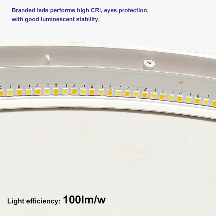 Customize Power Surface Mounted Round Shape ABS PMMA Cover 12w 18w 24w 36w 48w 60w Led Backlit Panel Light