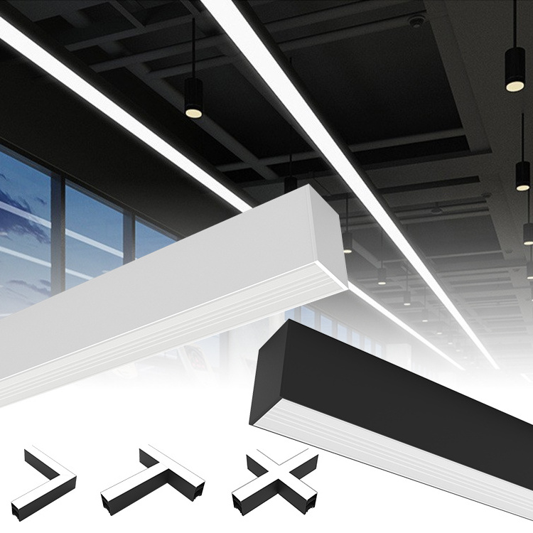 Customized DIY Shape CCT Dimmable Aluminum Housing PC Cover Indoor Warehouse Office 40w Ceiling Led Linear Pendant Light