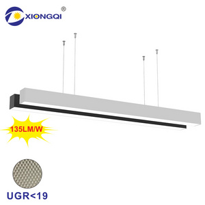 XIONGQI Dimmable Aluminum PMMA Lens Indoor Supermarket Led Linear Light 40w 50w Commercial Led Pendant Light